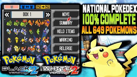 Pokémon Black and White 2/Completing the Pokédex .
